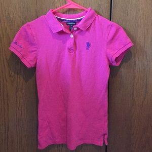 Pink polo t-shirt
